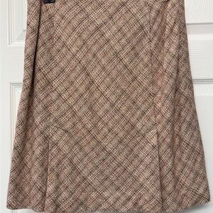 Ann Taylor Classic Tan Plaid Women's Skirt